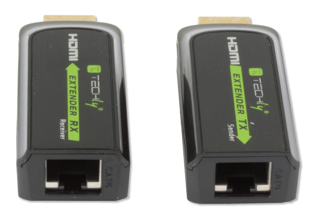 Techly IDATA-EXT-E70S AV transmitter & receiver Negro extensor audio/video - Extensor de A/V (AV transmitter & receiver, Cat6,Cat6a,Cat7, 40 m, 60 Hz, Estéreo, 480i,480p,576i,576p,720p,1080i,1080p)