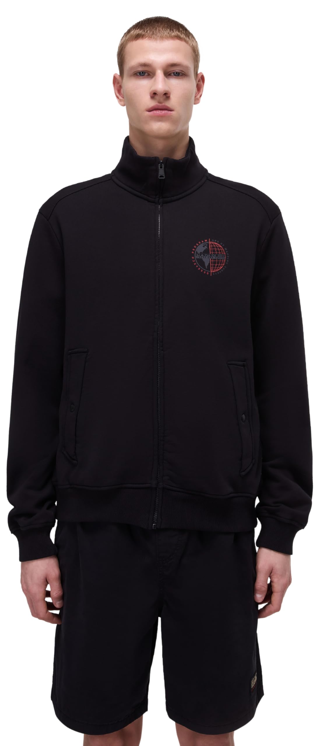 Napapijri Hombre Sudadera con Cremallera Completa Beril Negro S