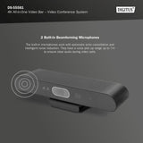 DIGITUS DS-55581 Video Bar Mini, Sistema de videoconferencia - Cámara Webcam 4K UHD 30 Hz ePTZ - 2 Micrófonos internos - Altavoz Interno 2 W - Autoenfoque y Zoom, Cancelación de Eco