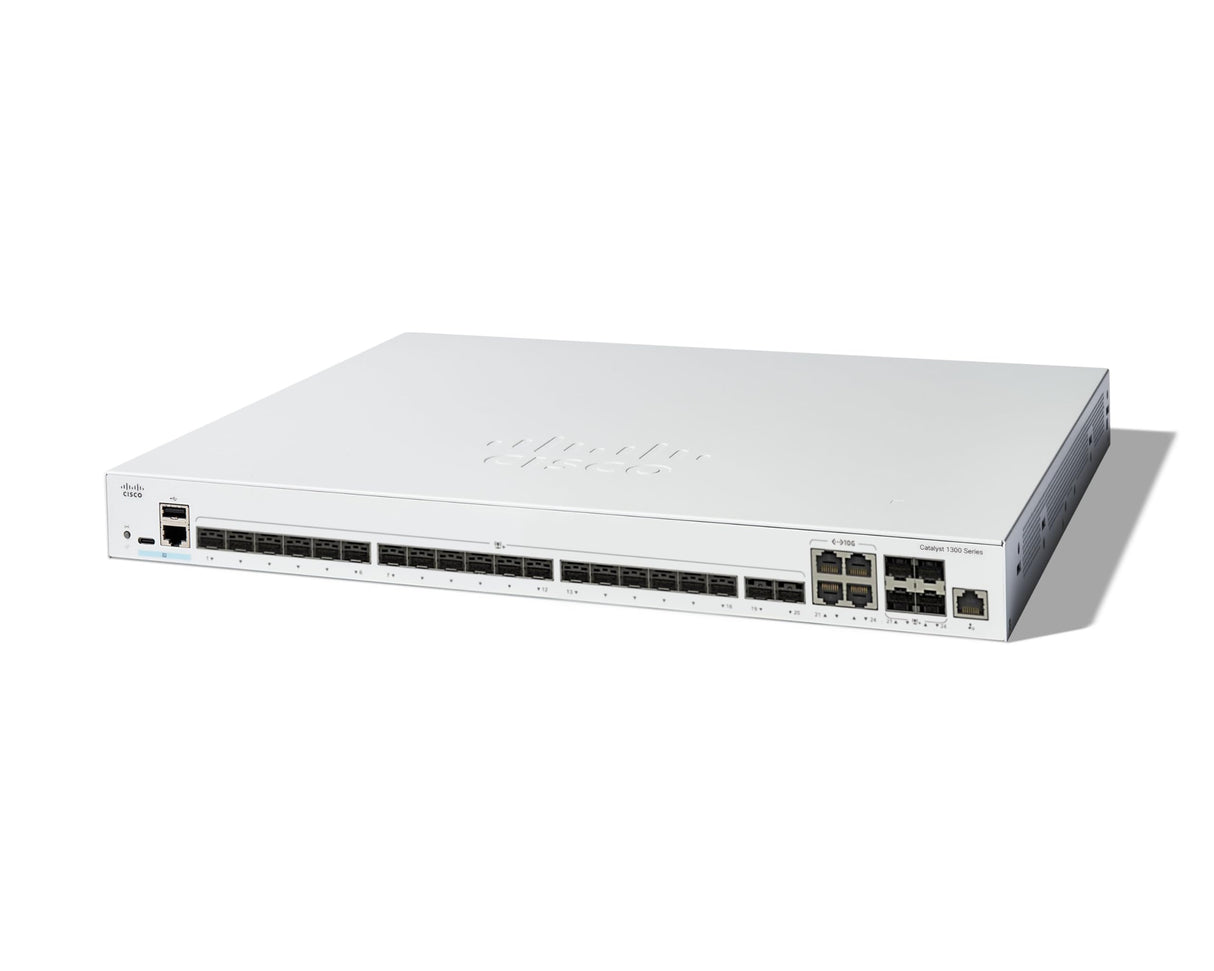 Switch gestionado Cisco Catalyst 1300-24XS, 20 Puertos SPF+ de 10G, 4x10GE SFP+ Combo, protección Limitada de por Vida (C1300-24XS)