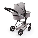Bayer Design 18410Aa, Cochecito de Muñecas, Carro Neo Vario, Combolsa, Convertible, Plegable, Ajustable, Gris Comcorona, Color