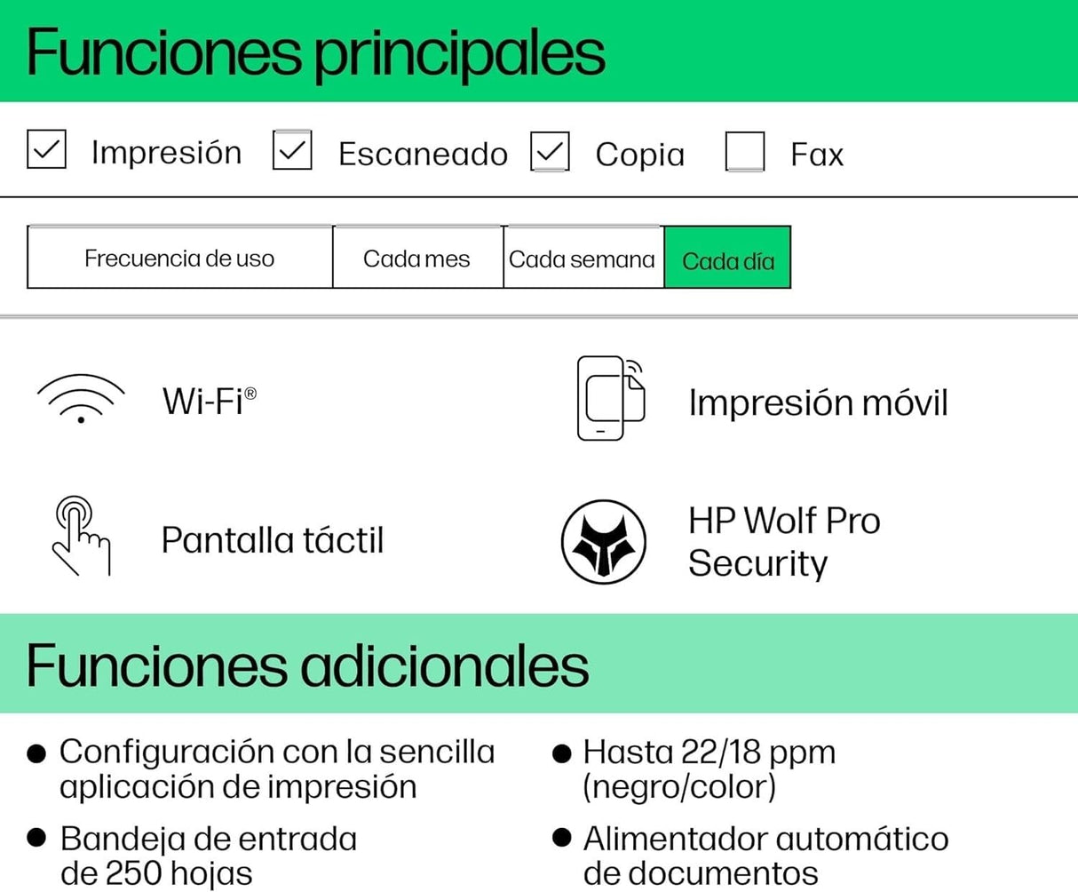 HP OfficeJet Pro 9720e - Impresora multifunción profesional de tinta, Impresión hasta A3 e impresión automática a doble cara hasta A4, Wi-Fi, 3 meses de impresión Instant Ink con HP+