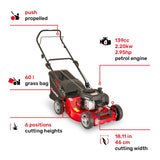 Mountfield Cortacésped de propulsión Manual, Modelo HP185, Rojo y Gris, artículo 2L0481043/MC