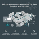 TP-Link Festa F65-Wall | Punto de Acceso WiFi 6 Dual-Banda AX3000, Placa de Pared, 4× Puertos PoE Gigabit, Gestión centralizada en la Nube Gratuita, Configuración y Uso fáciles, sin Necesidad de IT.