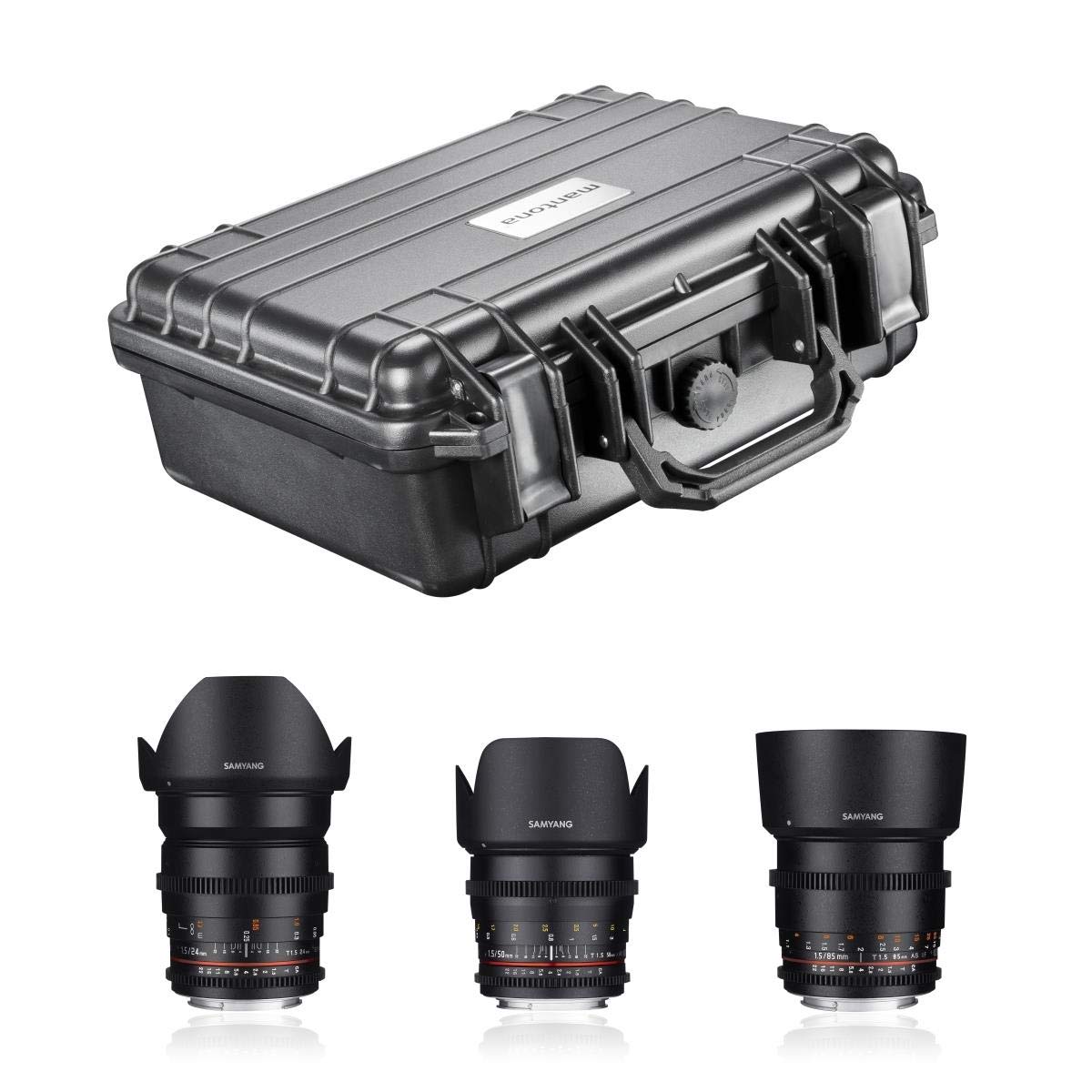 Samyang Canon EF - Objetivo de vídeo para cámaras réflex Digitales, Color Negro