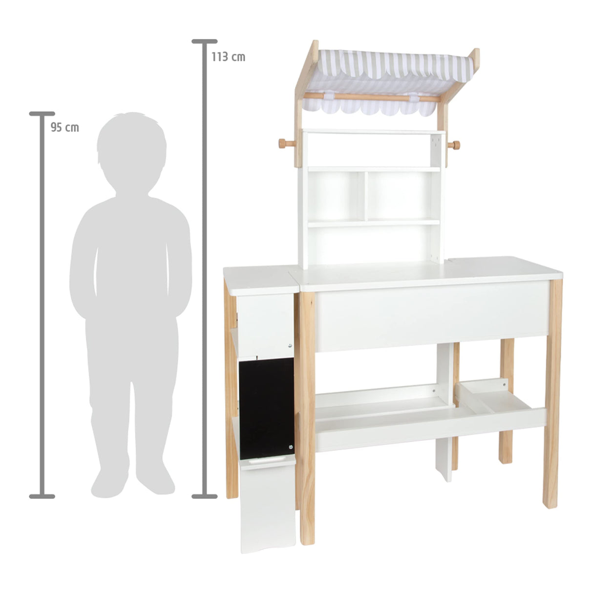 small foot Tienda Fresh Madera, Juego de rol para niños, Tienda Modular a Partir de 3 años, 12328