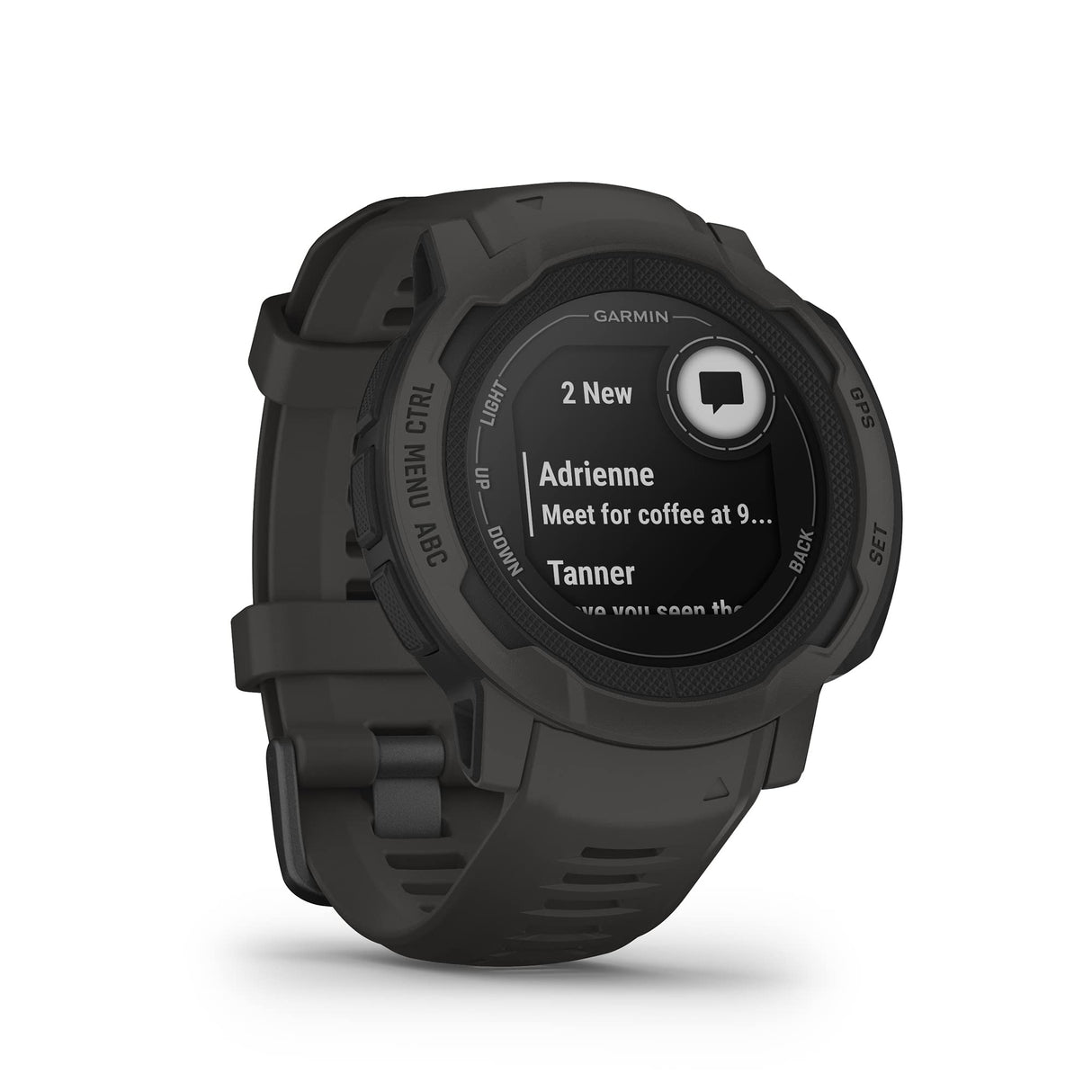 Garmin Instinct 2, Reloj Inteligente con GPS Resistente al Agua, Funciones Deportivas, Pulsioximetría, Puntuación de Sueño y Notificaciones del Smartphone, Negro