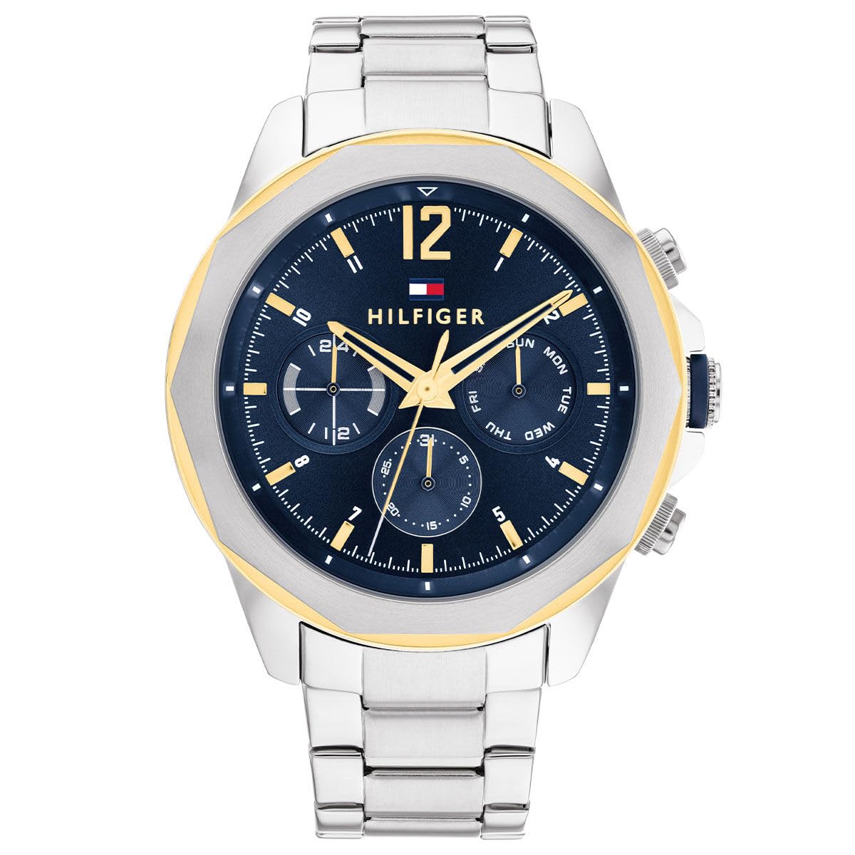 Tommy Hilfiger Reloj Analógico de Cuarzo Multifunción para Hombre con Correa de Acero Inoxidable Plateada - 1792059