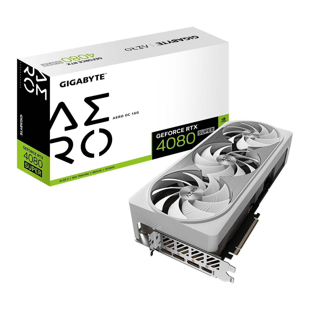 Gigabyte GeForce RTX 4080 Super Aero OC - Tarjeta gráfica (núcleo de 2595 MHz, 16 GB GDDR6X 23000 MHz 256 bits, PCI-E 4.0, 3 DP 1.4, 1 HDMI 2.1a, NVIDIA DLSS 3.5, GV-N408SAERO OC-16GD)