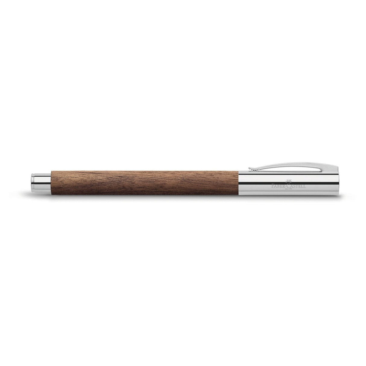 Faber-Castell 148580 Ambition - Pluma estilográfica (nogal, pluma, M, 1 unidad)
