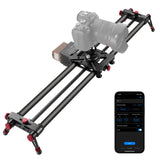 NEEWER 31,5"/80cm Deslizador Motorizado Cámara, App Control Inalámbrico DSLR Deslizador Riel Fibra Carbono con 4400mAh Batería F750 (Cargador No Incluido), Modo Video, Lapso Tiempo Foto, ER1-80