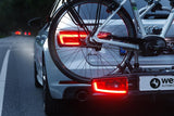 Westfalia Portabicicletas Bikelander para Enganches, para 3 Bicicletas, Apto para Bicicletas eléctricas, Plegable, Luces híbridas LED