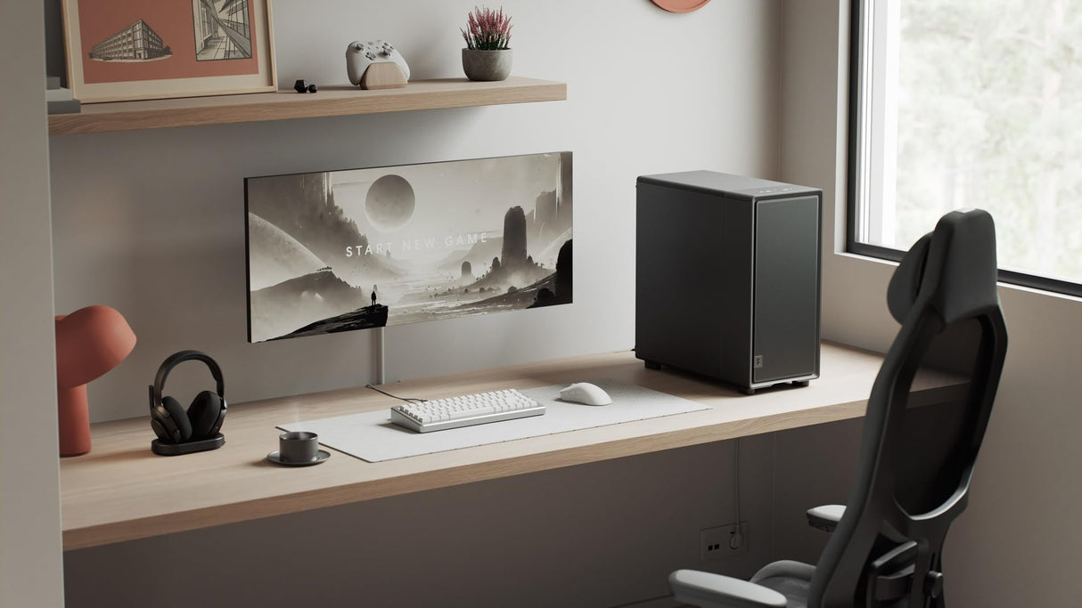 Fractal Design Epoch Black Solid - Caja de Juego para PC de Alto Flujo de Aire - Panel Frontal de Malla - Tres Ventiladores Momentum 12 Incl. - Interior Espacioso - Soporte ATX/mATX/ITX