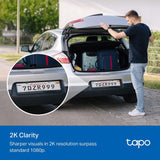 Tapo C410(4-Pack) - Cámara Wi-Fi de Batería para Exterior/Interior, 2K 3MP, 6400mAh, Detección de Personas por IA, Visión Nocturna a Color, No Requiere Hub, Compatible con Panel Solar