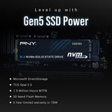 PNY CS2150 2TB SSD Interno M.2 NVMe, hasta 10300MB/s (Lectura) - M280CS2150-2TB-TB