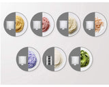 ROMMELSBACHER Máquina de pasta eléctrica PM 220 – hasta 800 g, báscula integrada, suministro de agua controlado, 6 programas totalmente automáticos, tornillo prensado de acero inoxidable, 7 moldes