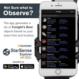 Celestron 22460 StarSense Explorer DX 102AZ Telescopio para Smartphone con aplicación, Compatible con iPhone/Android, Gris