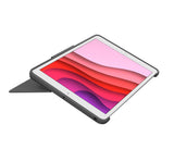 Logitech Combo Touch para iPad (7.ª, 8.ª y 9.ª generación) Funda con trackpad de precisión, Disposición AZERTY Francés - Gris