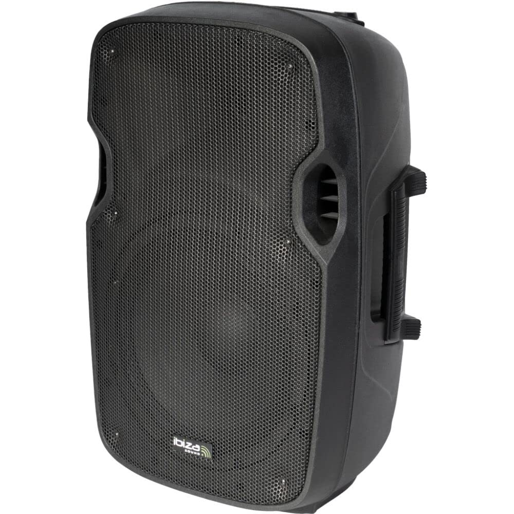 Ibiza - XTK10A - Sistema de Altavoces Activos Plug & Play de 10"/25cm con 300W RMS de Potencia - Tweeters de compresión, Sistema Bass Reflex, módulo Amplificador, entradas Line/Micro - Negro