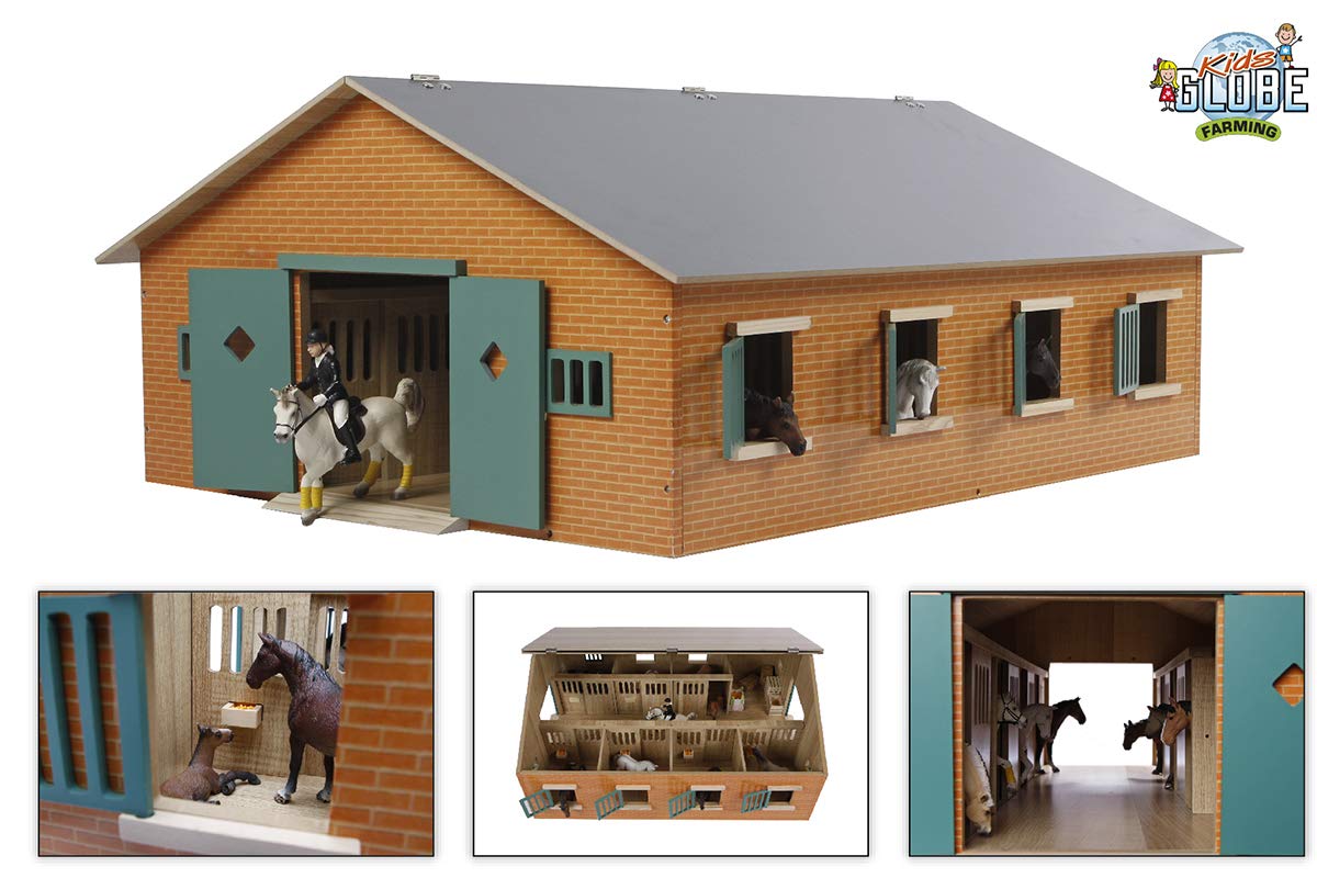 Kids Globe PAARDENSTAL MET 7 BOXEN - VARI