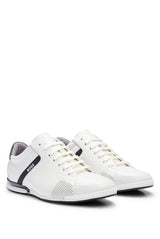 BOSS Hombres Saturn_Lowp_lux4 A_N Sneaker Blanco 44 EU
