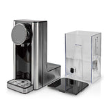 Nedis KAWD310FBK dispensador de agua caliente – depósito de 2,7 L – 2600 W de potencia – calentamiento rápido – control táctil – aluminio/negro
