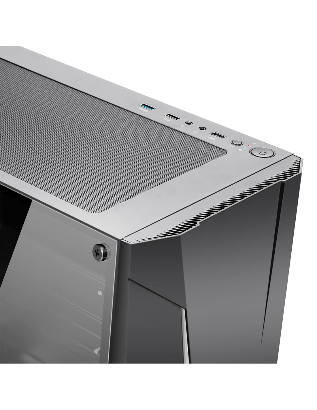 Caja Gaming ATX Rogue 5, Panel Lateral Vidrio Templado, 3 Ventiladores ARGB, Compatible con Refrigeración Líquida, 40 x 21,8 x 45 cm