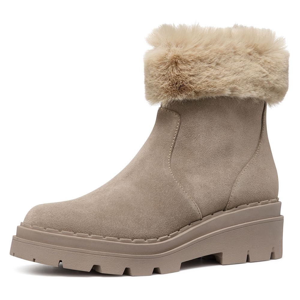 Geox D Felleny G, Bota de Tobillo Mujer, Taupe Beige, 37 EU