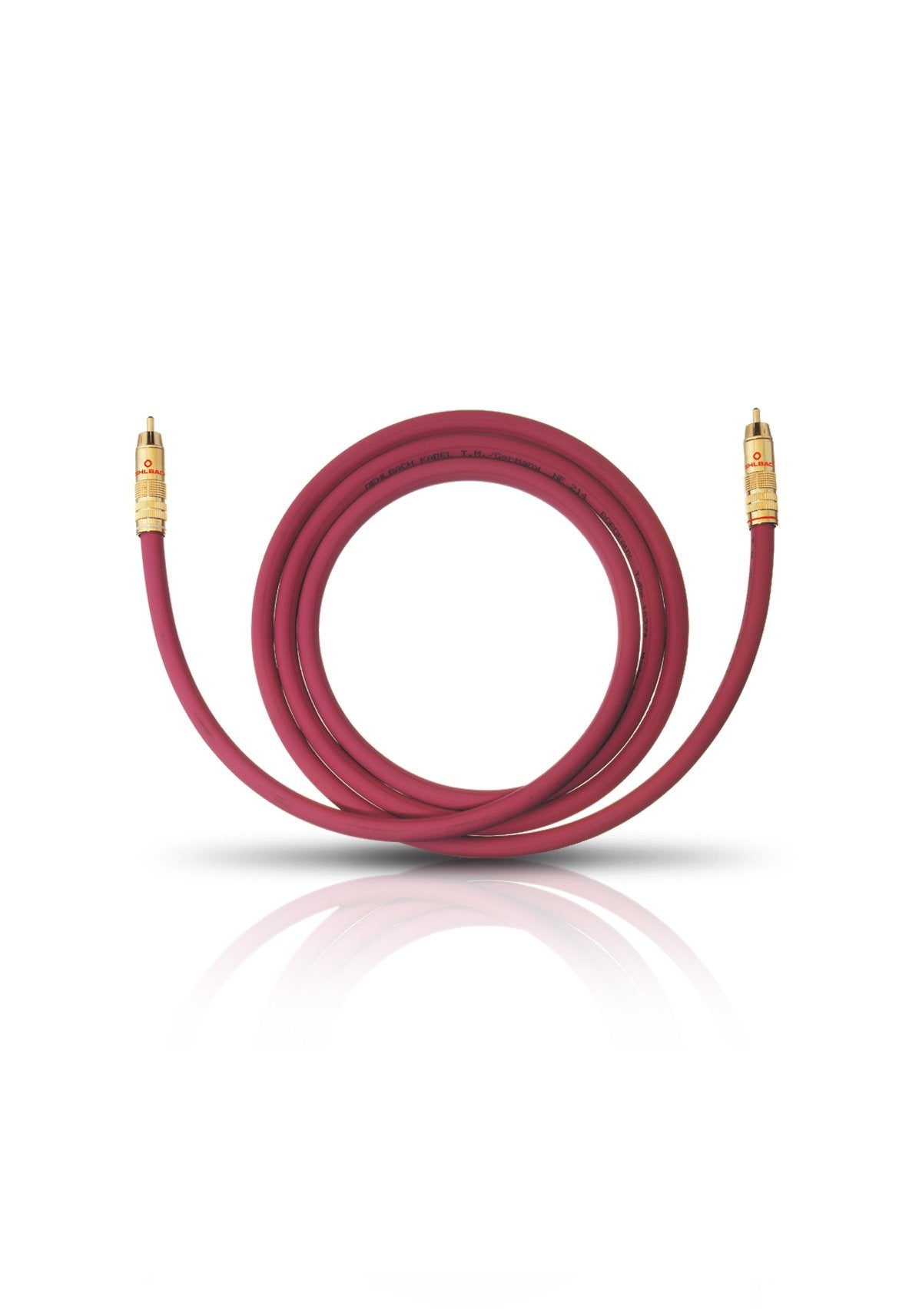 Oehlbach NF 214 Sub - Cable para subwoofer (RCA, SPC, 3 m), color rojo