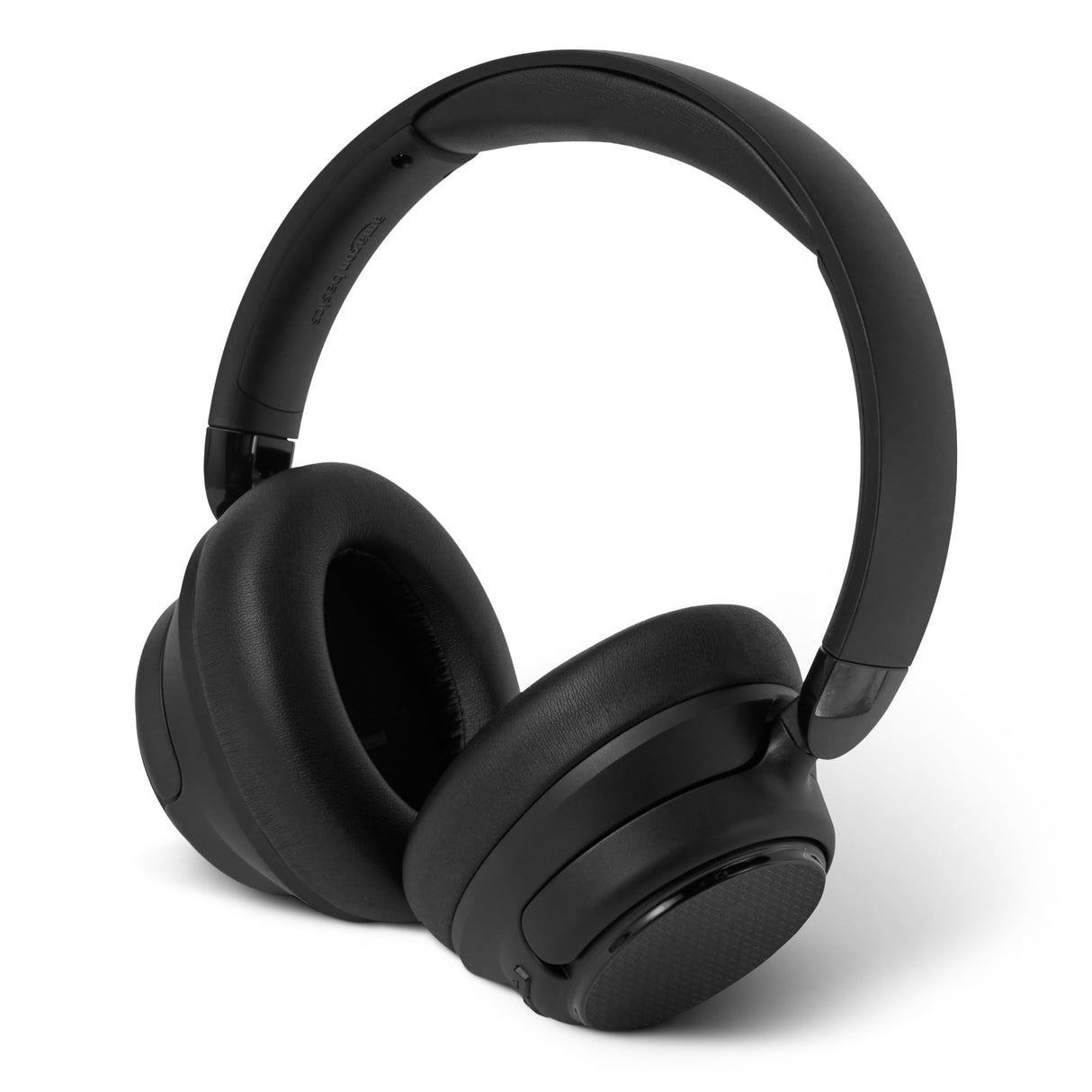Amazon Basics Auriculares Híbridos con Cancelación Activa de Ruido, Inalámbricos, Circumaurales, Bluetooth, Negro, Tamaño único