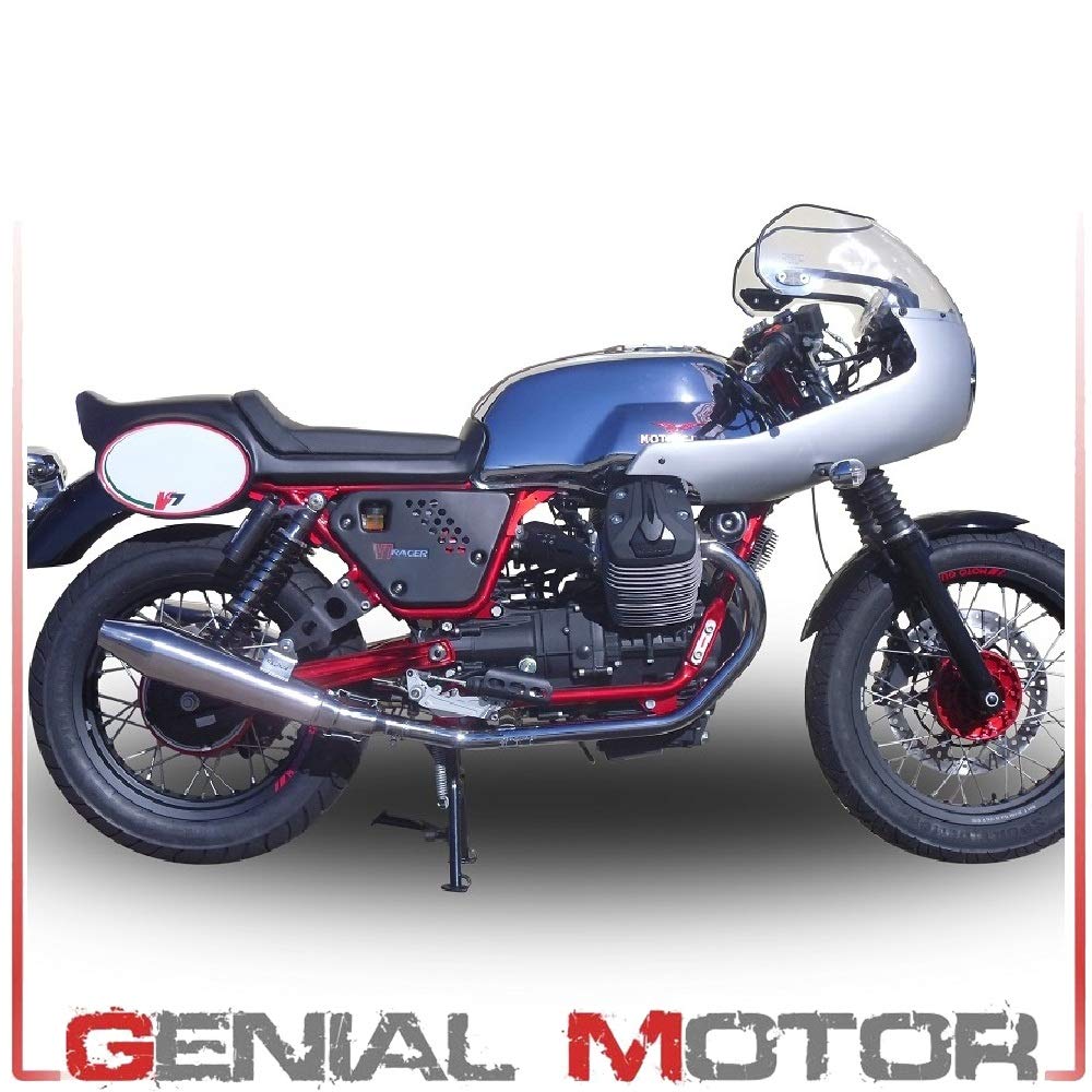 Gpr Italia Gu.55.Vic par terminales omologati y catalizzati con empalme coche moto Guzzi Nevada 750 2008/14 vintacone