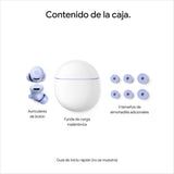 Google Pixel Buds 2a - Auriculares inalámbricos con Cancelación de Ruido Activa - Ligeros y cómodos - Resistentes al Agua - Compatibles con Bluetooth - Lila