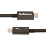 StarTech.com Cable de 1m Thunderbolt 4-40Gbps - PD 100W - Vídeo 4K/8K - Cable Thunderbolt 4 con Certificación Intel - Compatible con USB4/Thunderbolt 3/USB 3.2/USB Tipo C/DisplayPort (TBLT4MM1M)