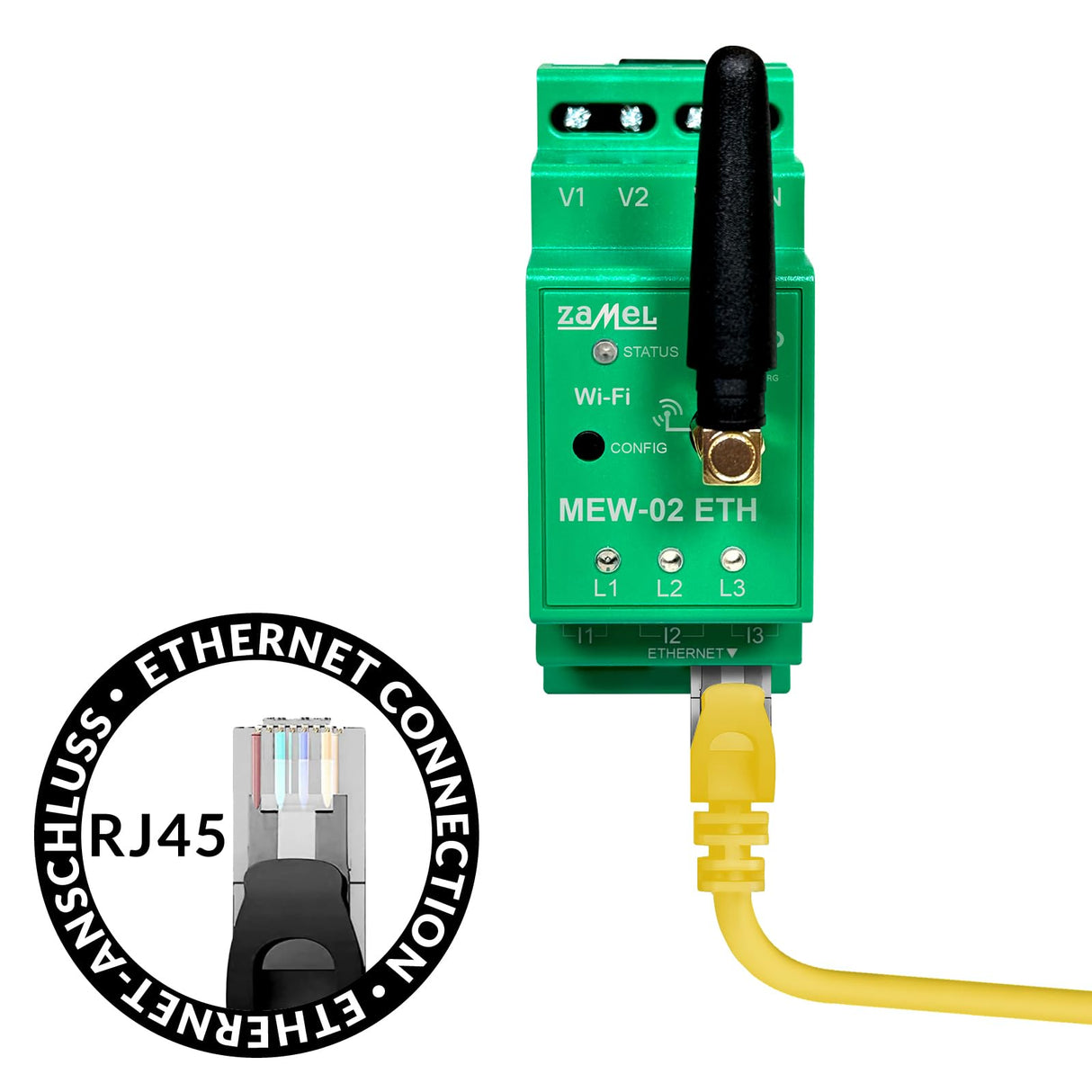 WI-FI 3F+N monitoreo de Corriente MEW-02 ETH/SC-16