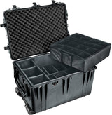 PELI 1660 Caja de Transporte estanca con Ruedas para Equipos electrónicos y fotográficos, IP67 Impermeable al Polvo, 160L de Capacidad, Fabricada en Alemania, con divisores Acolchados, Color Negro