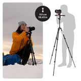 Manfrotto Befree 3-Way Live Advanced Diseñado para Cámaras Alpha Sony, Trípode de Viaje en Aluminio, Bloqueo por Palanca, Rótula Fluida de 3 Vías, Foto y Vídeo, Carga hasta 6 kg, Bolsa de Transporte