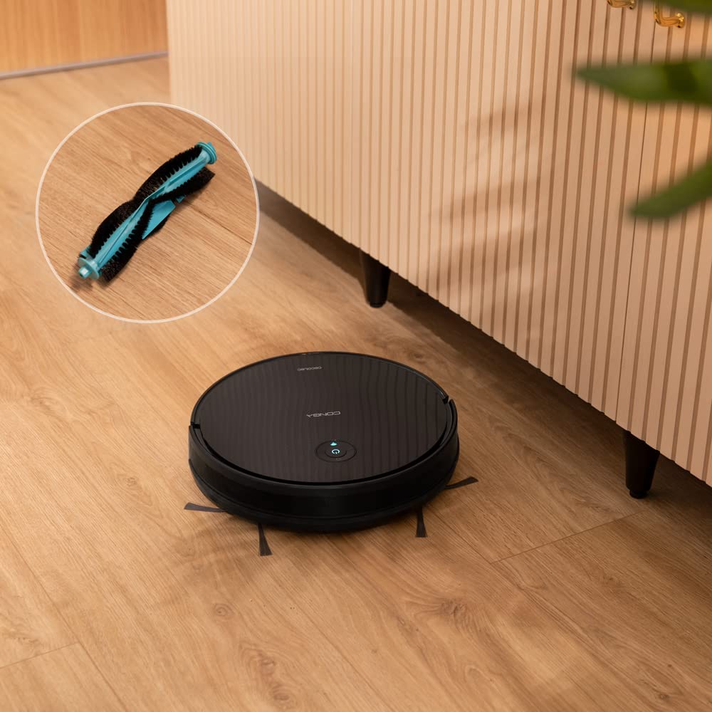 Cecotec Robot Aspirador Conga 2299 Inertial Genesis. Tecnología Giroscópica, Friega, Aspira y Barre a la Vez, 2100 Pa, App, Cepillo Multifunción, Alexa, Depósito Mixto, 2 Cepillos Laterales