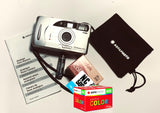 AgfaPhoto Cámara de Fotos analógica de 35 mm con Flash de Motor en Set (película de imágenes + batería)
