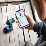 Bosch Professional 18V System atornillador impacto batería GDR 18V-220 C (3400 rpm, par giro 220 Nm, motor Brushless sin escobillas, sin batería/cargador, mód. Connectivity, L-BOXX)