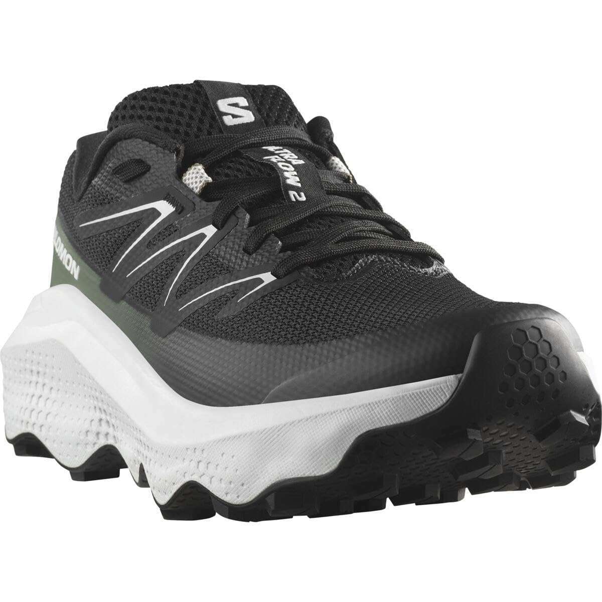 Salomon mujer Ultra Flow 2, zapatillas de trail running versátiles y cómodas, perfectas para excursiones y trail running en aventuras al aire libre, Negra, 37 ⅓