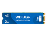 WD Blue SA510, 2 TB, M.2 SATA SSD, con hasta 560 MB/s, Acronis True Image for Western Digital, migración de discos y clonación, copia de seguridad y recuperación flexibles, ransomware