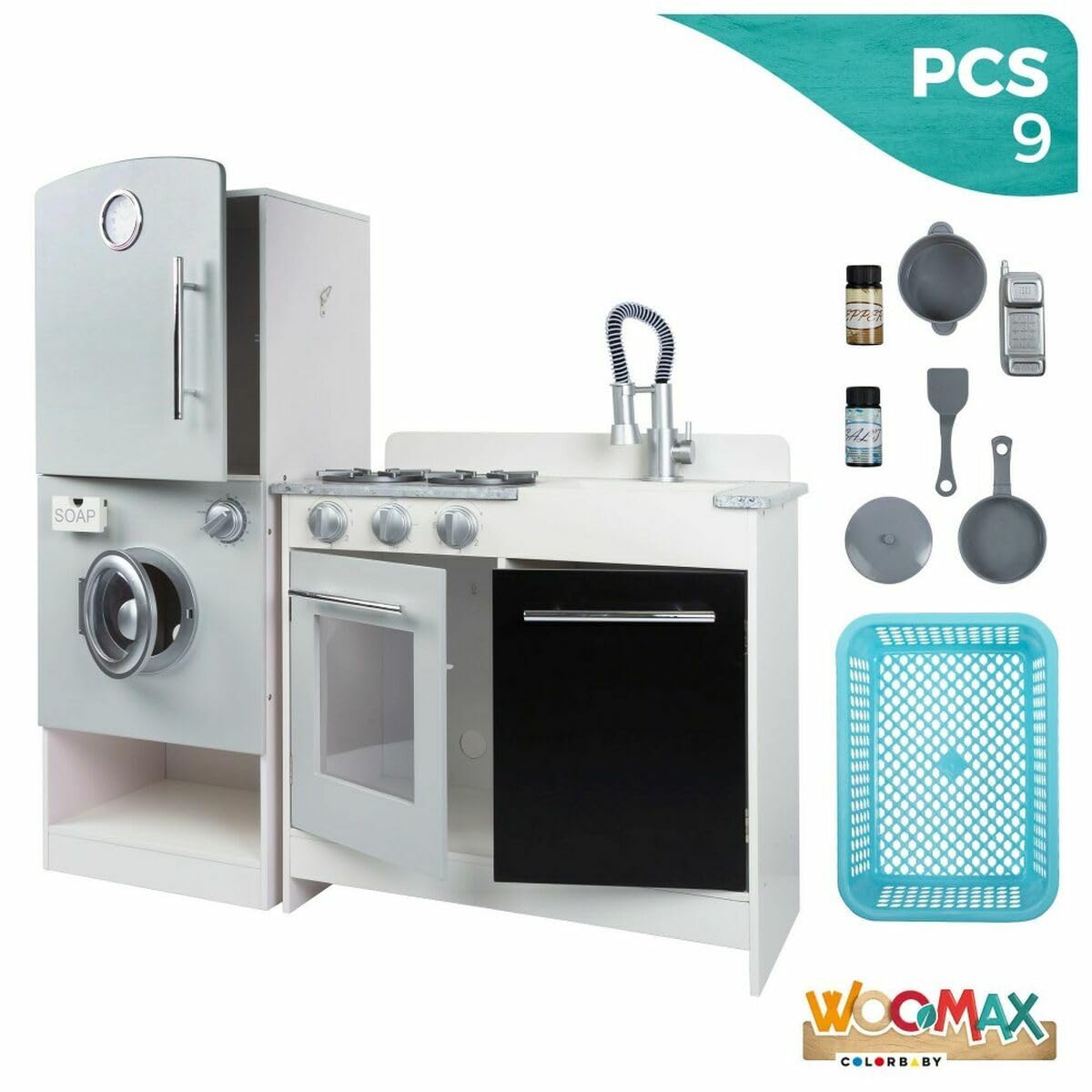 Play & Learn - Cocina de Madera Modular Modern (ColorBaby 85289)