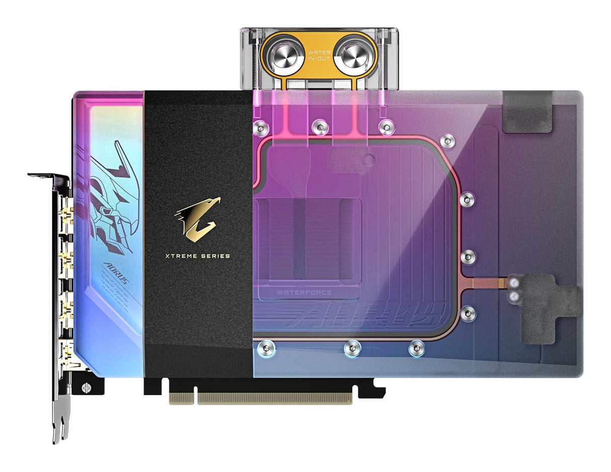 GIGABYTE AORUS GeForce RTX 5090 XTREME WATERFORCE WB 32G Tarjeta Gráfica - 32 GB GDDR7, 512 bits, PCI-E 5.0, 2655 MHz Frecuencia Base, 3 x DP 2.1a, 1 x HDMI 2.1b, NVIDIA DLSS 4, GV-N5090AORUSX WB-32GD