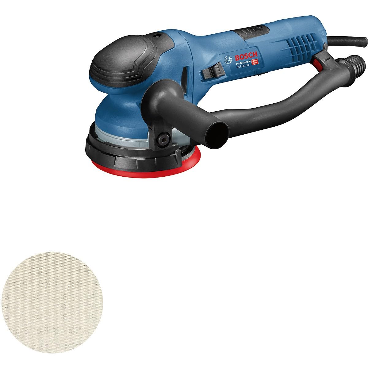 Bosch Professional GET 55-125 - Lijadora excéntrica turbo (550 W, Ø de plato lijador 125 mm, en caja)