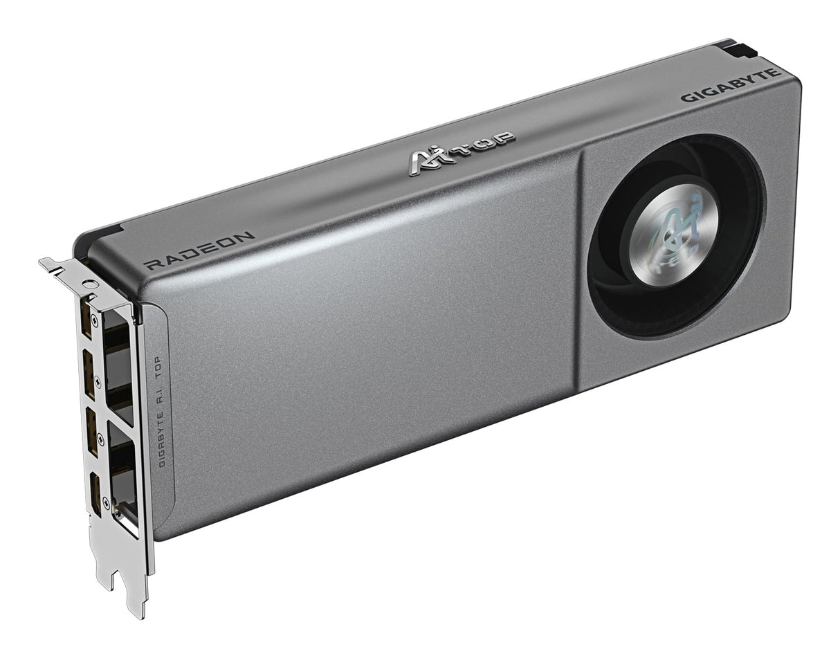 GIGABYTE Radeon AI Pro R9700 AI Top 32G Tarjeta Gráfica – 32 GB GDDR6, 256 bits, PCI-E 5.0, 2920 MHz Frecuencia del núcleo, 3 x DisplayPort, 1 x HDMI, GV-R9700AI TOP-32GD