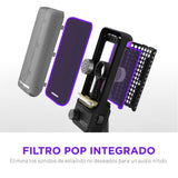 NZXT Capsule Elite - Micrófono de Condensador USB prémium para Gaming, Streaming, podcasting y grabación - Sonido Estudio - Diseño multiposición - Software DTS - Iluminación RGB - Negro