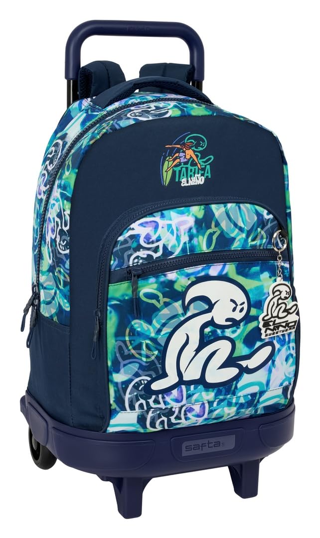 Safta EL NIÑO KOOK - Mochila Grande con Ruedas, Compacta, Extraíble, Ideal para Niños de Diferentes Edades, Cómoda y Versátil, Calidad y Resistencia, 33x22x45 cm