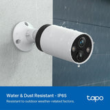 Tapo C420S1 – Cámara de vigilancia Wi-Fi para Exteriores inalámbrica con batería Recargable, resolución 2K, visión Nocturna, Audio bidireccional, IP65 a Prueba de Agua
