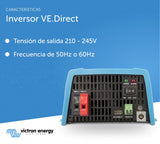 Victron Energy 500VA 24-Voltios 230V CA Inversor de Onda sinusoidal Pura (Schuko)