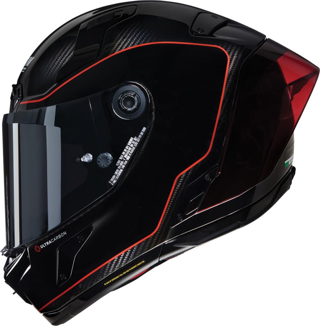 NOLAN Helmet X-804 RS ASSO DI PICCHE 342 XS, Carbono/Negro/Rojo